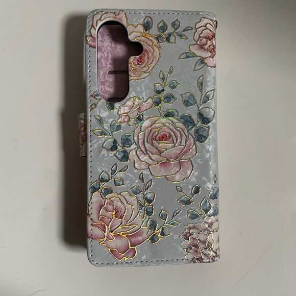 Floral Embossed Phone Wallet Case - Picture 4 of 12
